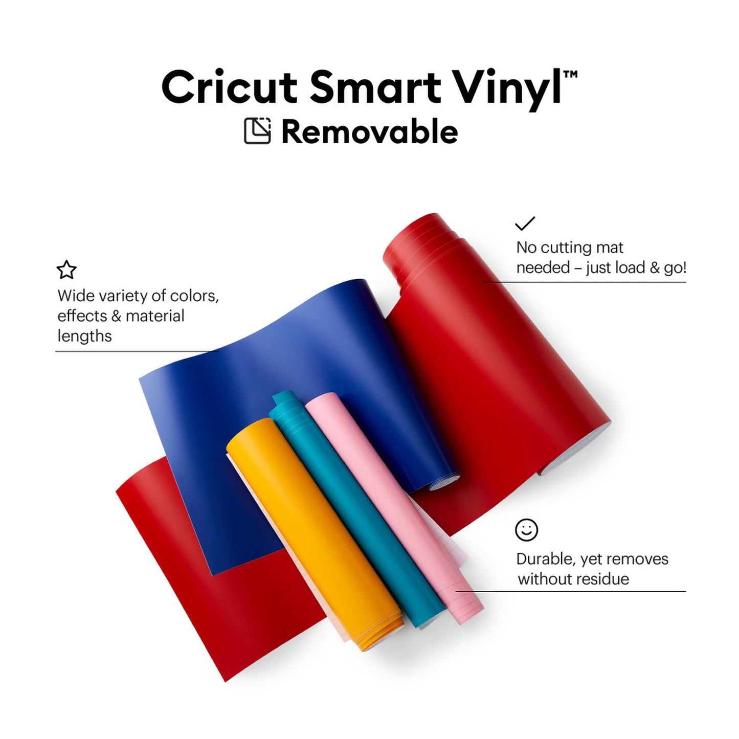 Cricut Smart Vinyl Removable 33x91cm 1 sheet (Black)